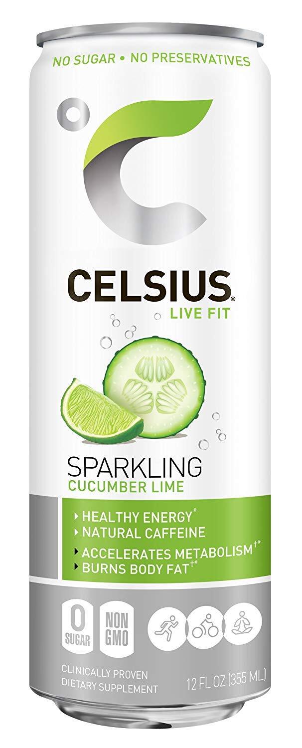 Celsius (Sparkling) Cucumber Lime Ideal Nutrition Miami